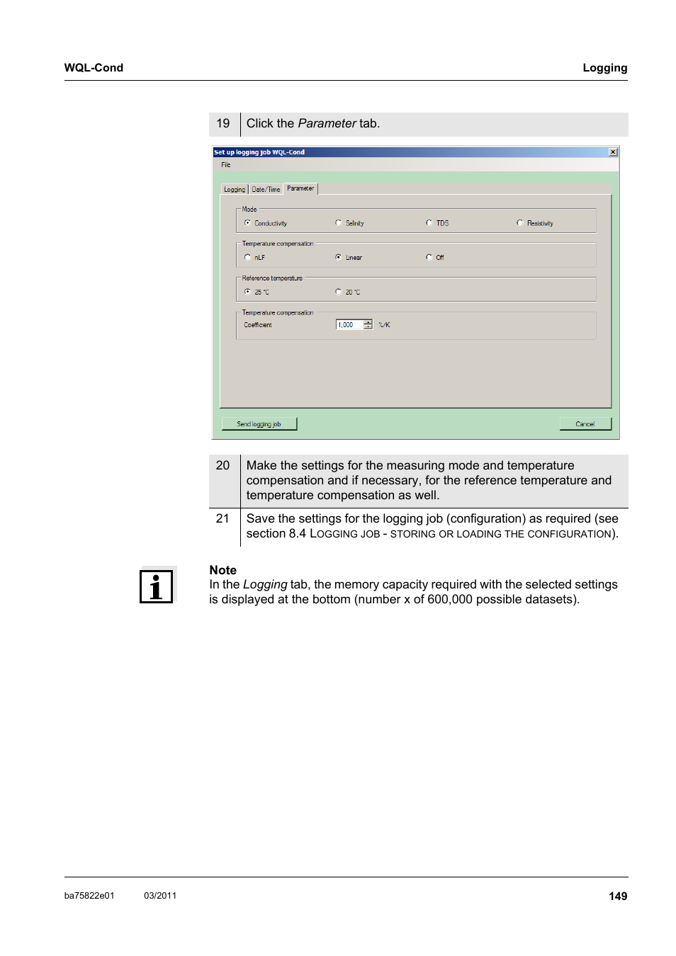 Xylem WQL-Cond CONDUCTIVITY DATALOGGERS User Manual | Page 53 / 98