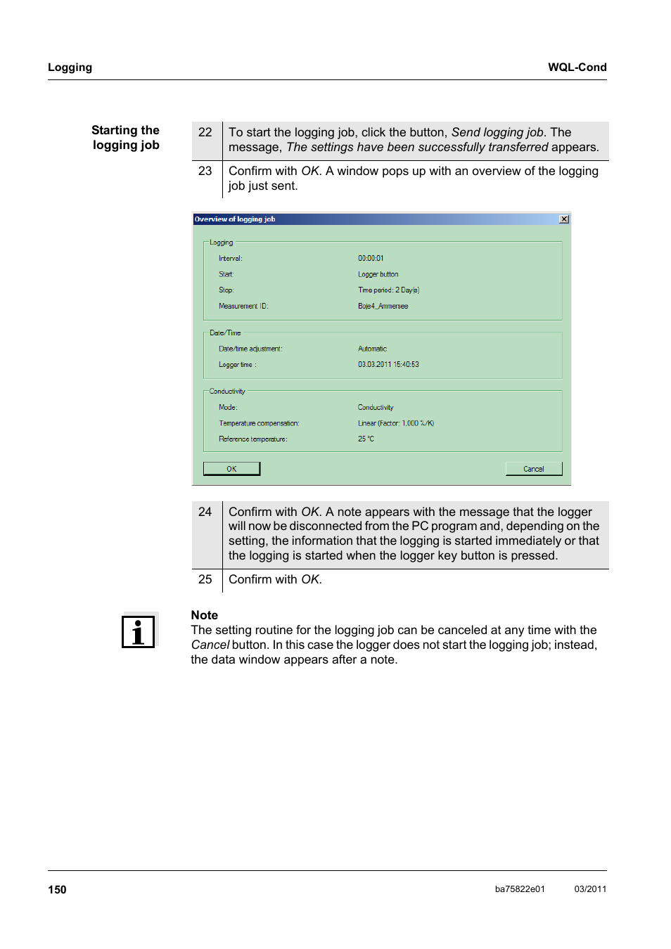 Xylem WQL-Cond CONDUCTIVITY DATALOGGERS User Manual | Page 54 / 98