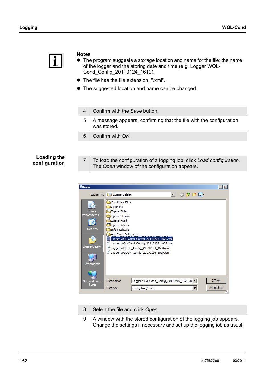 Xylem WQL-Cond CONDUCTIVITY DATALOGGERS User Manual | Page 56 / 98