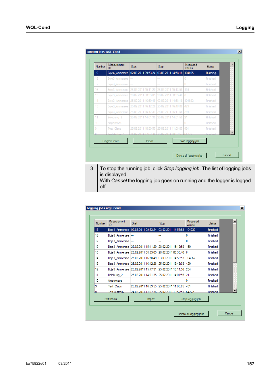 Xylem WQL-Cond CONDUCTIVITY DATALOGGERS User Manual | Page 61 / 98