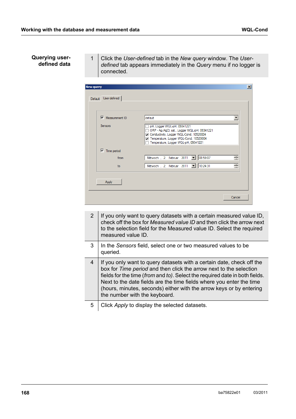 Xylem WQL-Cond CONDUCTIVITY DATALOGGERS User Manual | Page 72 / 98