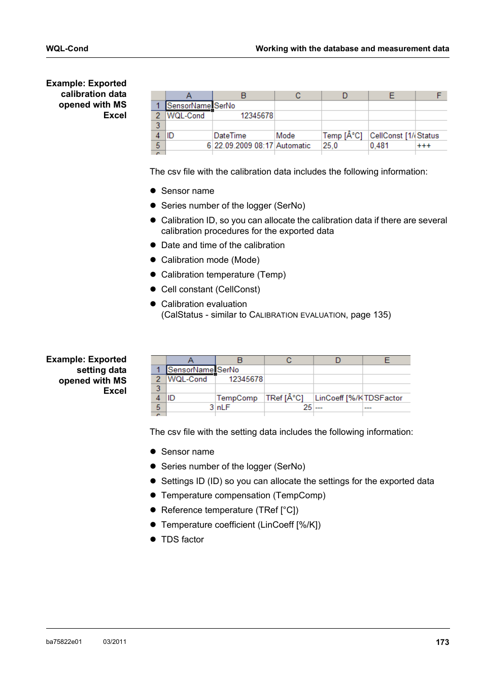 Xylem WQL-Cond CONDUCTIVITY DATALOGGERS User Manual | Page 77 / 98