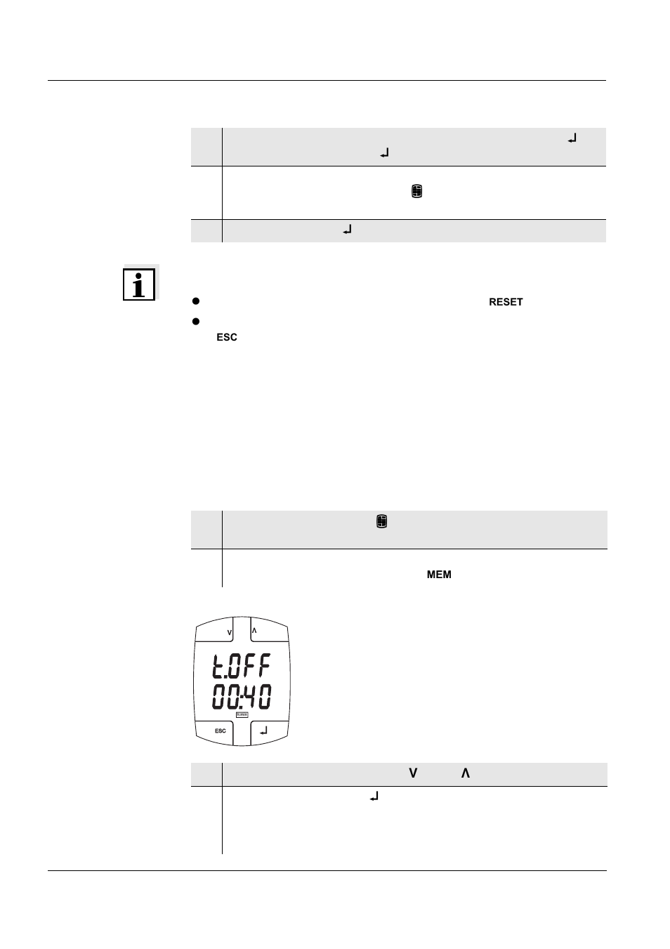 11 switch-off interval, Section 4.11), O f f 0 0 0 4 t | Xylem VARIO COND TEMPERATURE CONDUCTIVITY METERS User Manual | Page 40 / 60