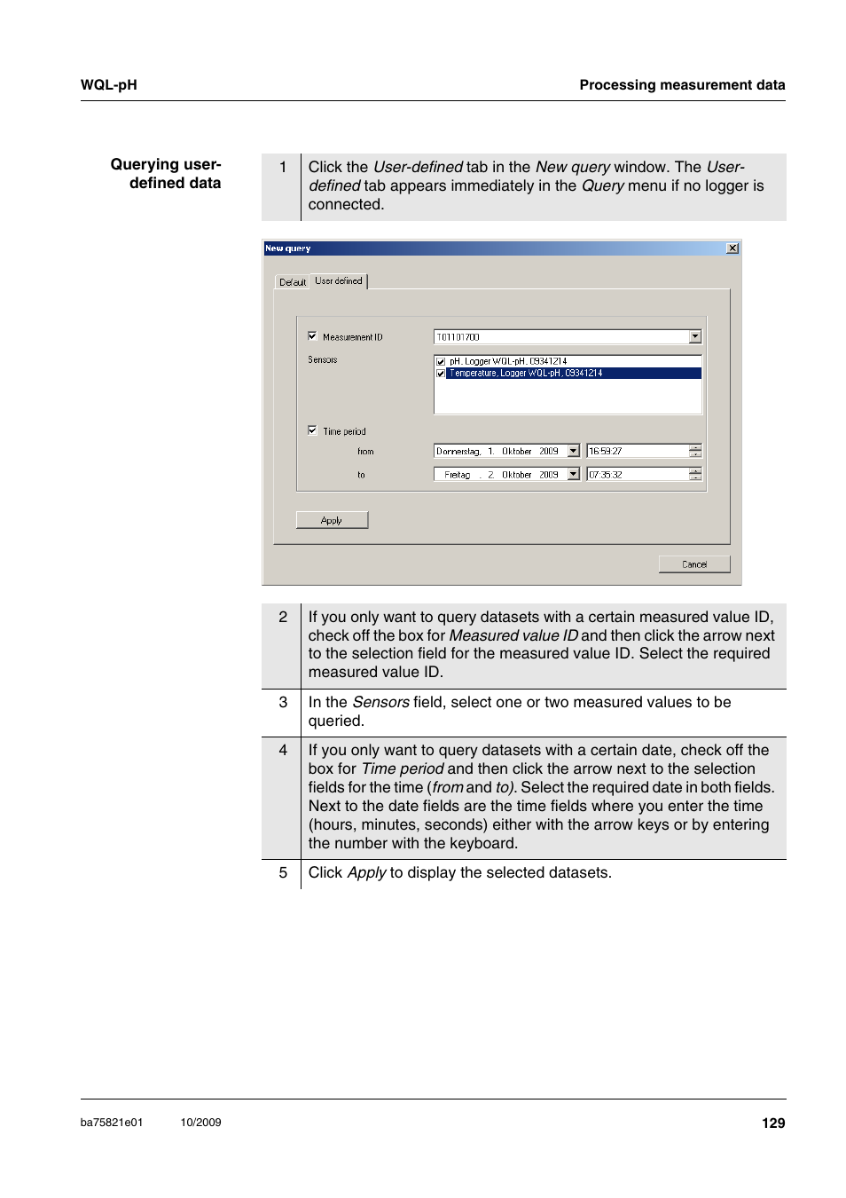 Xylem WQL-pH pH DATALOGGERS User Manual | Page 55 / 74