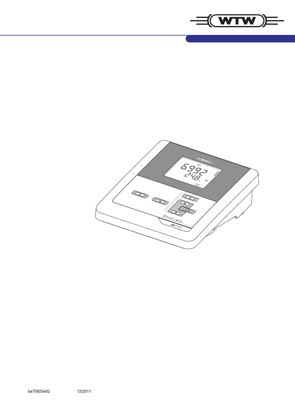 Xylem inoLab 7110 WASTEWATER pH METER User Manual | 52 pages