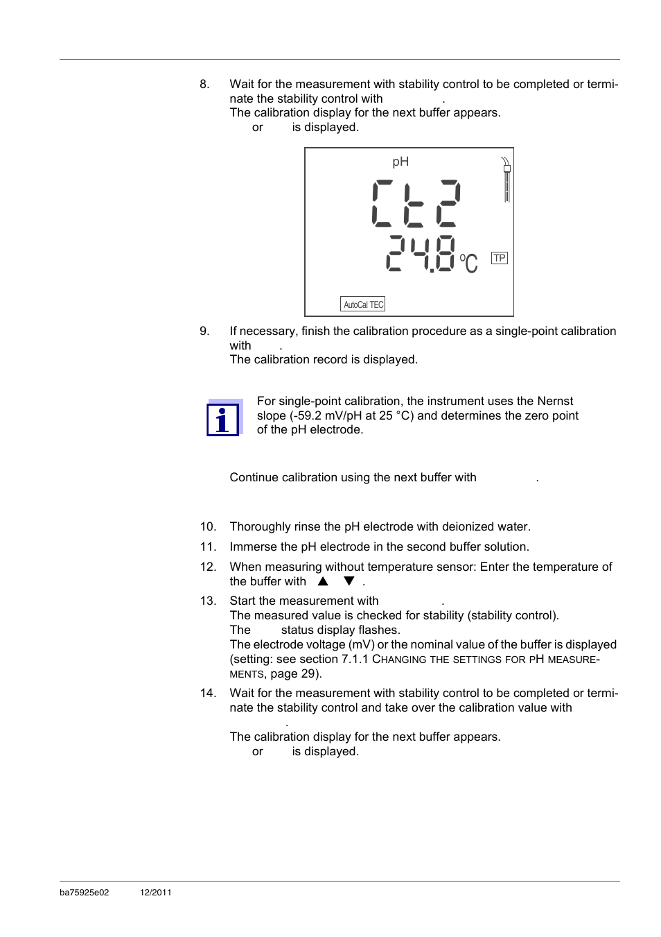 2t c | Xylem inoLab 7110 WASTEWATER pH METER User Manual | Page 21 / 52