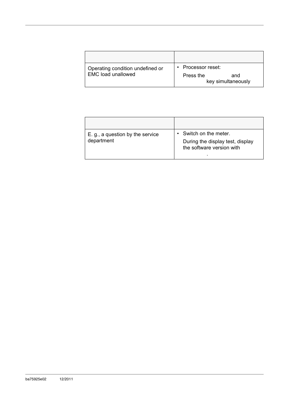 3 instrument does not react to keystroke, 4 displaying the software version (meter), Instrument does not react to keystroke | Displaying the software version (meter) | Xylem inoLab 7110 WASTEWATER pH METER User Manual | Page 41 / 52