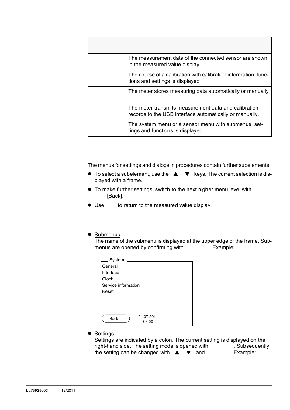 3 menus and dialogs, 4 elements in menus and dialogs, Menus and dialogs | Elements in menus and dialogs | Xylem inoLab 7310_7310P WASTEWATER pH METER User Manual | Page 17 / 72