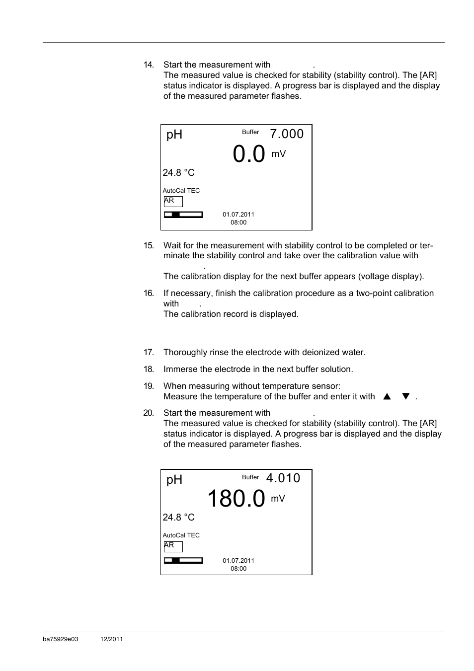 Xylem inoLab 7310_7310P WASTEWATER pH METER User Manual | Page 27 / 72