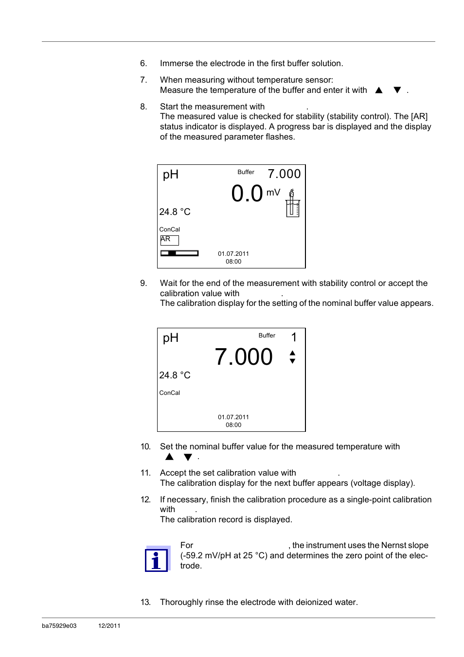 Xylem inoLab 7310_7310P WASTEWATER pH METER User Manual | Page 29 / 72