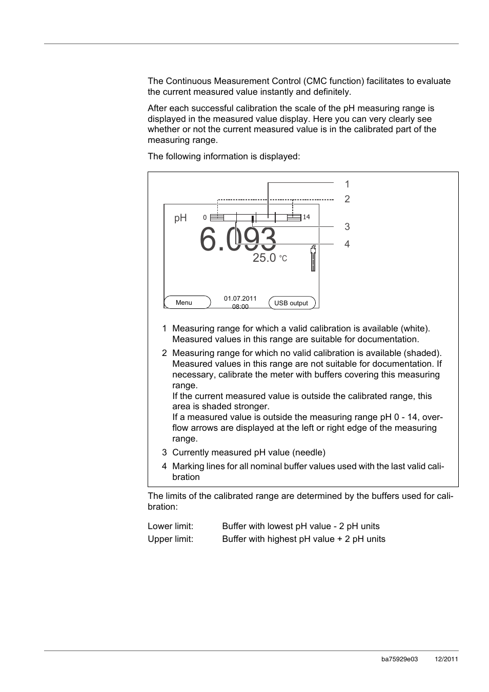 7 continuous measurement control (cmc function), Continuous measurement control (cmc function) | Xylem inoLab 7310_7310P WASTEWATER pH METER User Manual | Page 34 / 72