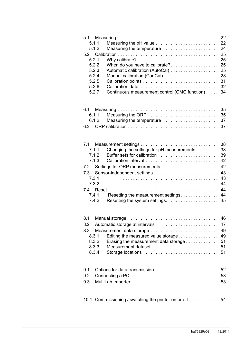 Xylem inoLab 7310_7310P WASTEWATER pH METER User Manual | Page 4 / 72