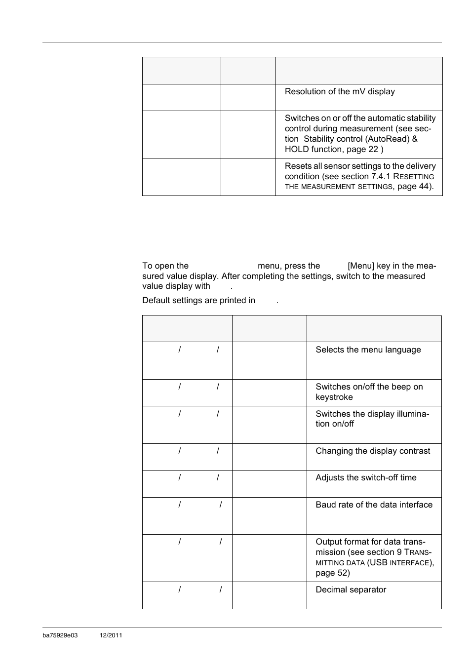 3 sensor-independent settings, 1 system, Sensor-independent settings | Syst, Section 7.3.1 s, Ystem | Xylem inoLab 7310_7310P WASTEWATER pH METER User Manual | Page 43 / 72