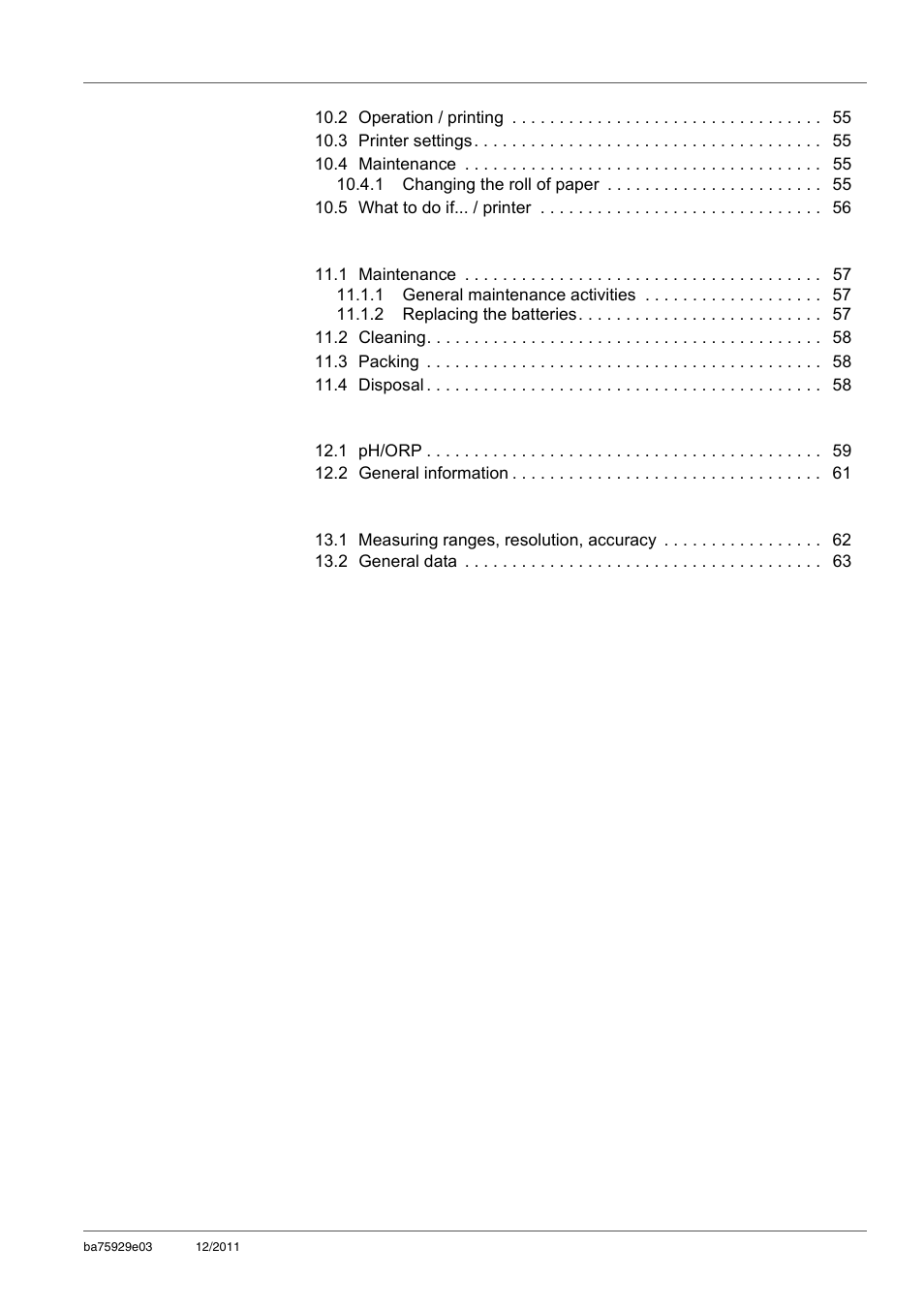 Xylem inoLab 7310_7310P WASTEWATER pH METER User Manual | Page 5 / 72