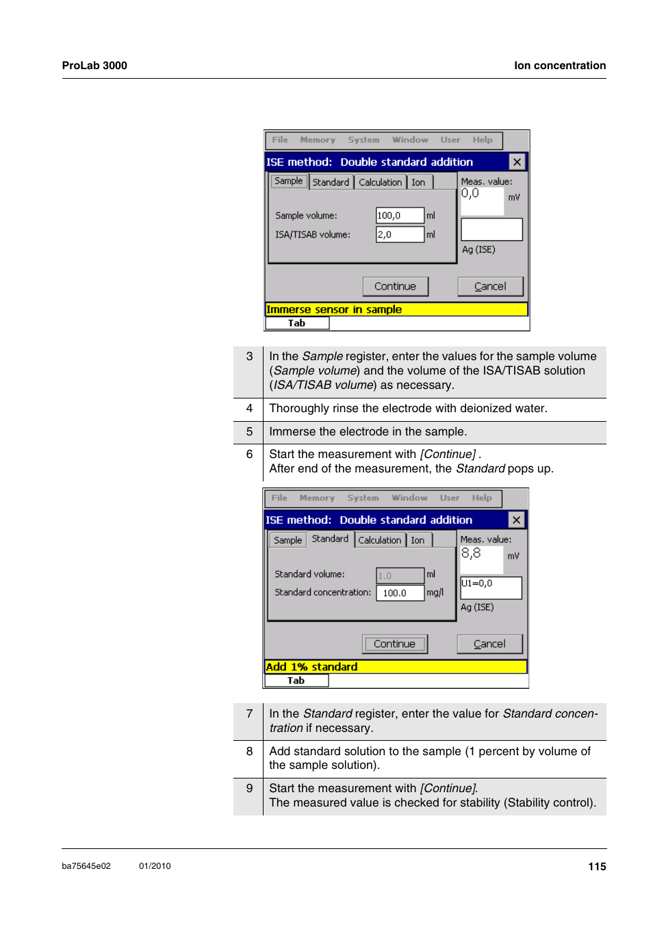 Xylem ProLab 3000 LABORATORY pH METER User Manual | Page 115 / 191