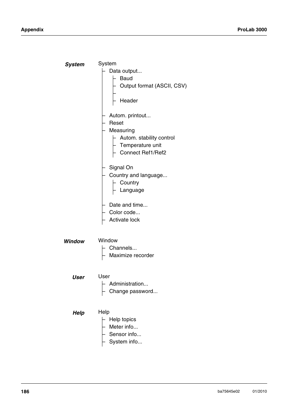 Xylem ProLab 3000 LABORATORY pH METER User Manual | Page 186 / 191