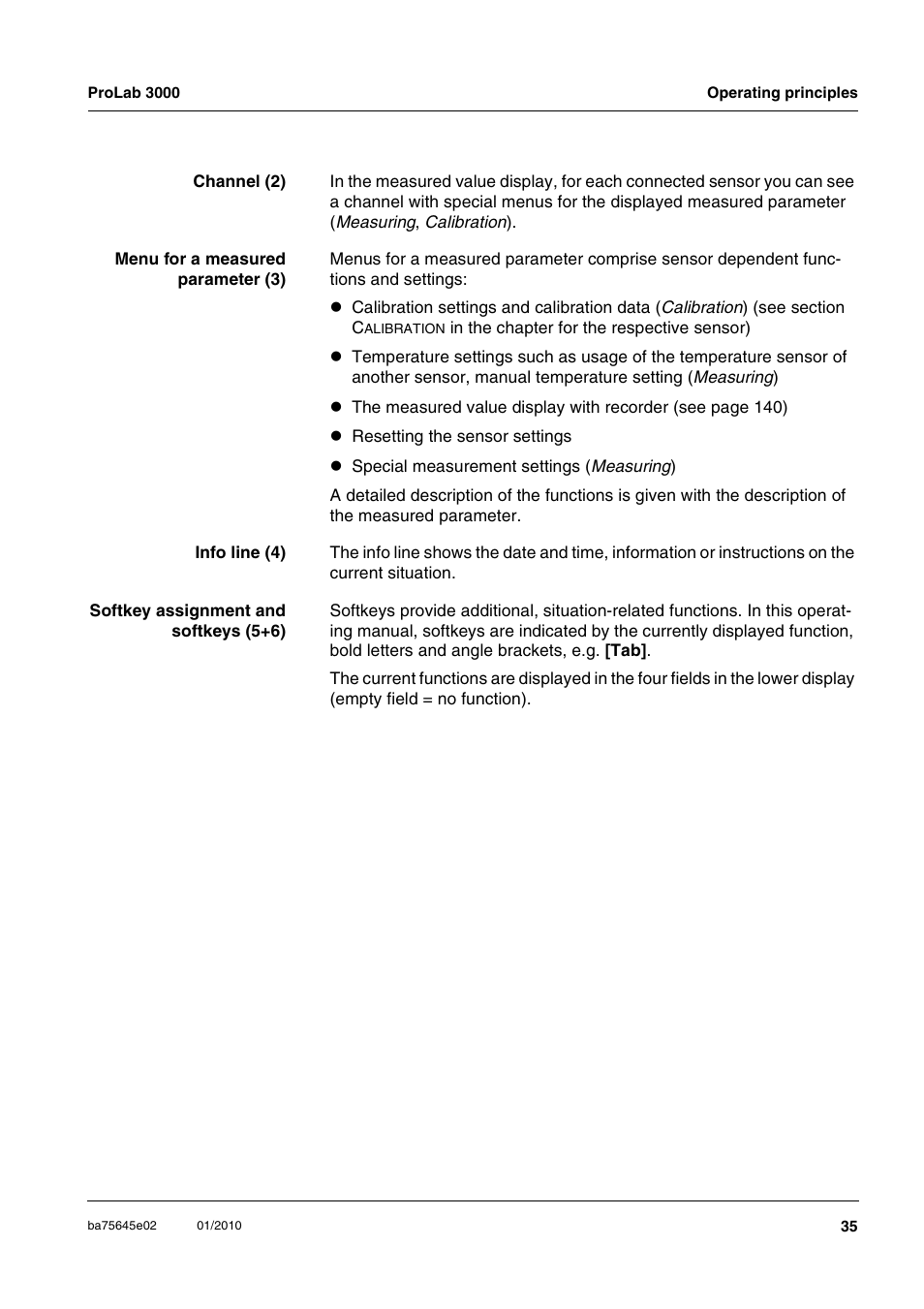 Xylem ProLab 3000 LABORATORY pH METER User Manual | Page 35 / 191