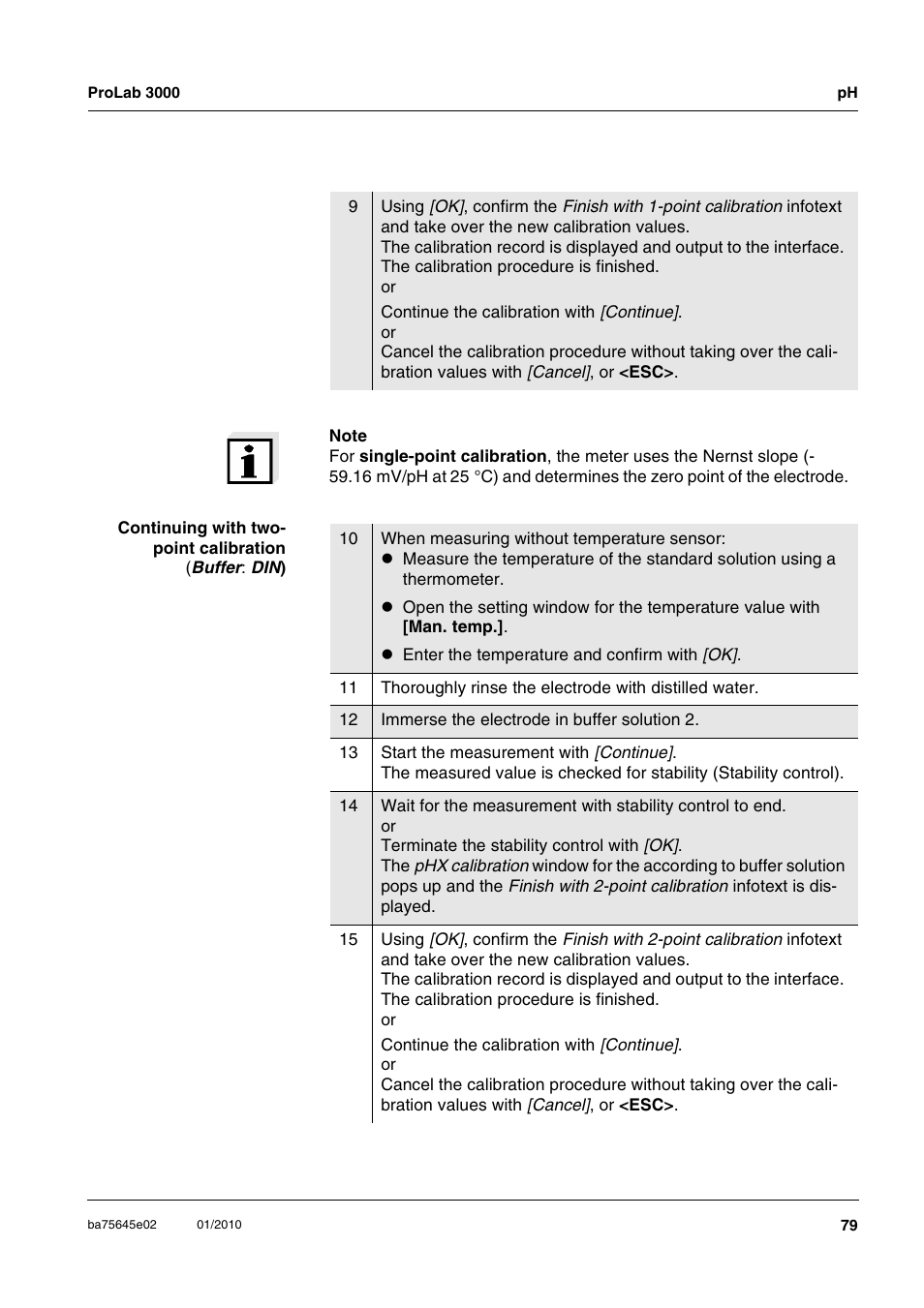 Xylem ProLab 3000 LABORATORY pH METER User Manual | Page 79 / 191