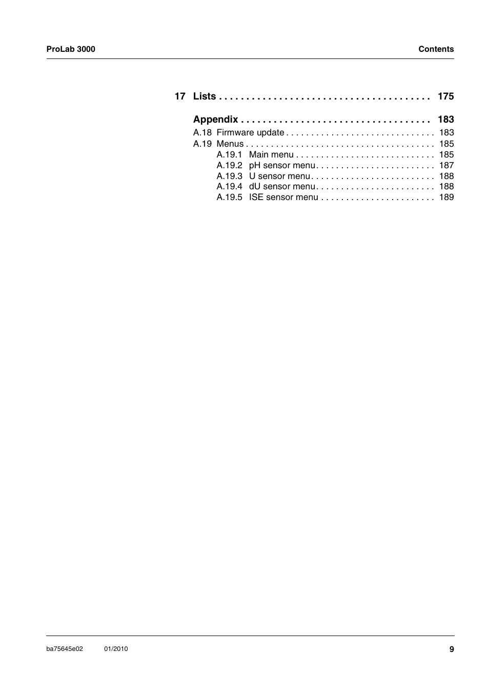 Xylem ProLab 3000 LABORATORY pH METER User Manual | Page 9 / 191