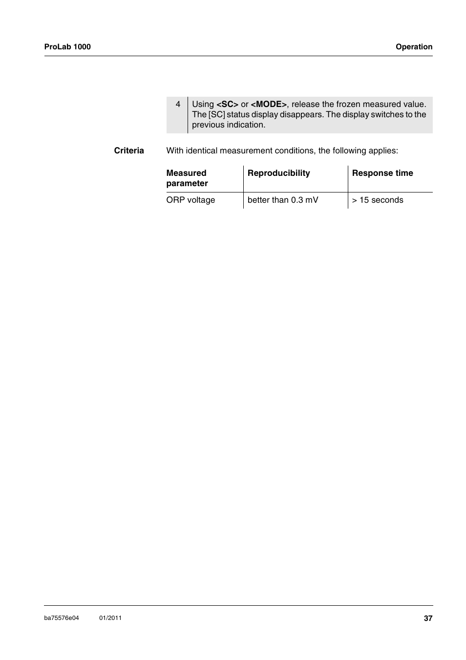 Xylem ProLab 1000 BENCH TOP pH METER User Manual | Page 37 / 103