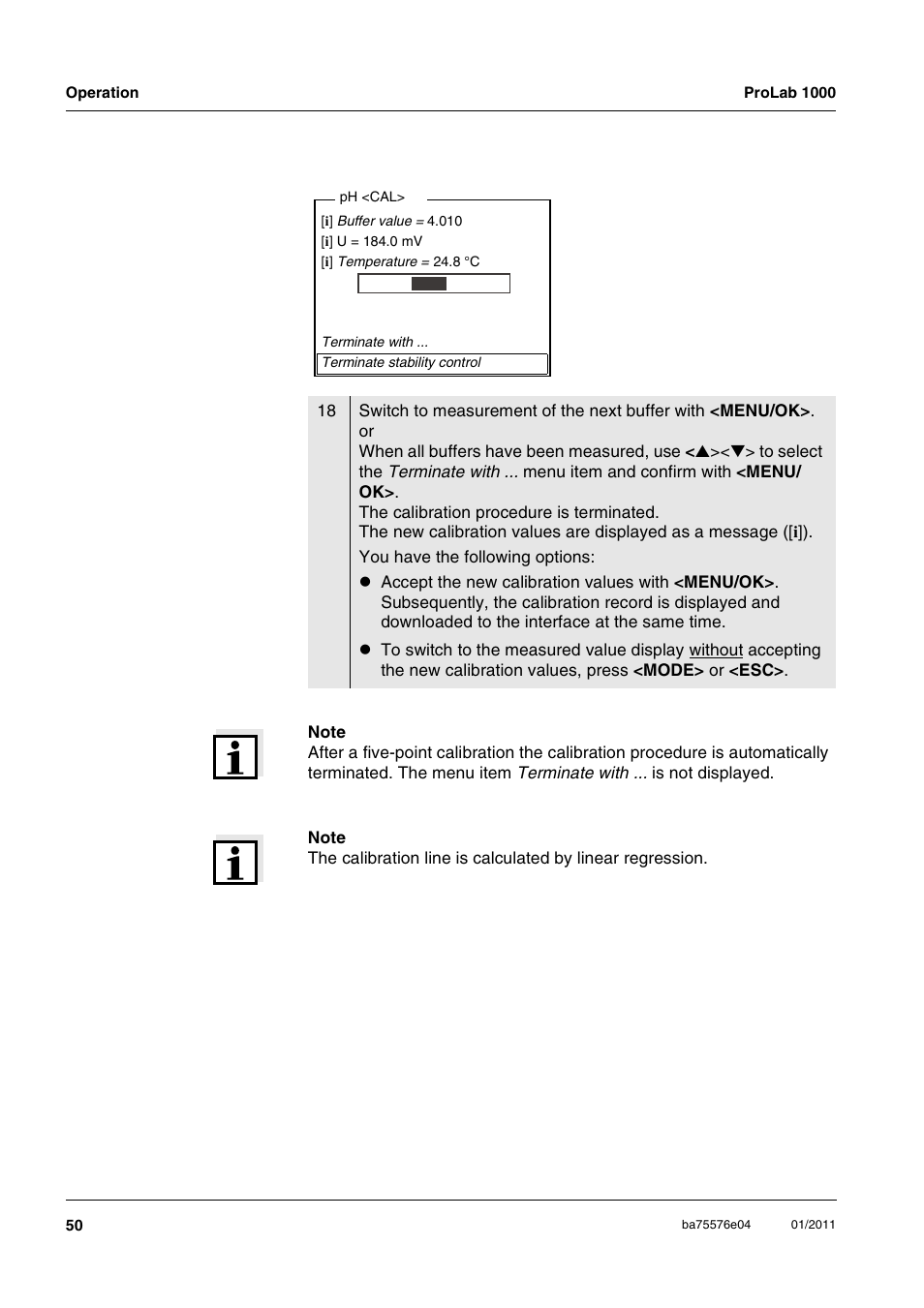 Xylem ProLab 1000 BENCH TOP pH METER User Manual | Page 50 / 103