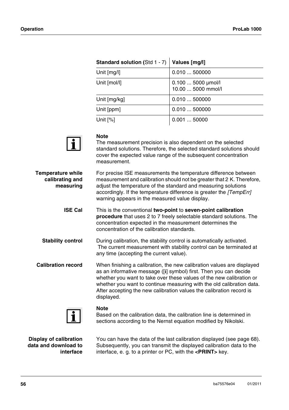 Xylem ProLab 1000 BENCH TOP pH METER User Manual | Page 56 / 103