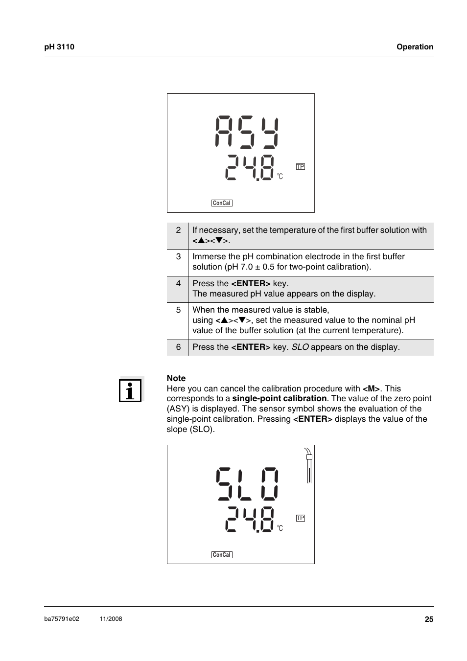 Ys a, Ol s | Xylem PH3110 FIELD PH METER User Manual | Page 25 / 49