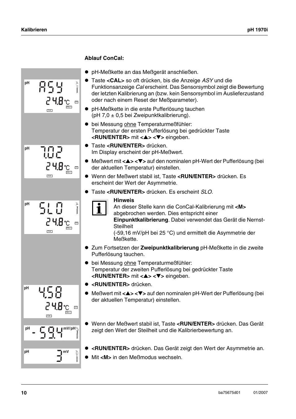C t 1 | Xylem PH1970i PORTABLE PH METER User Manual | Page 10 / 60