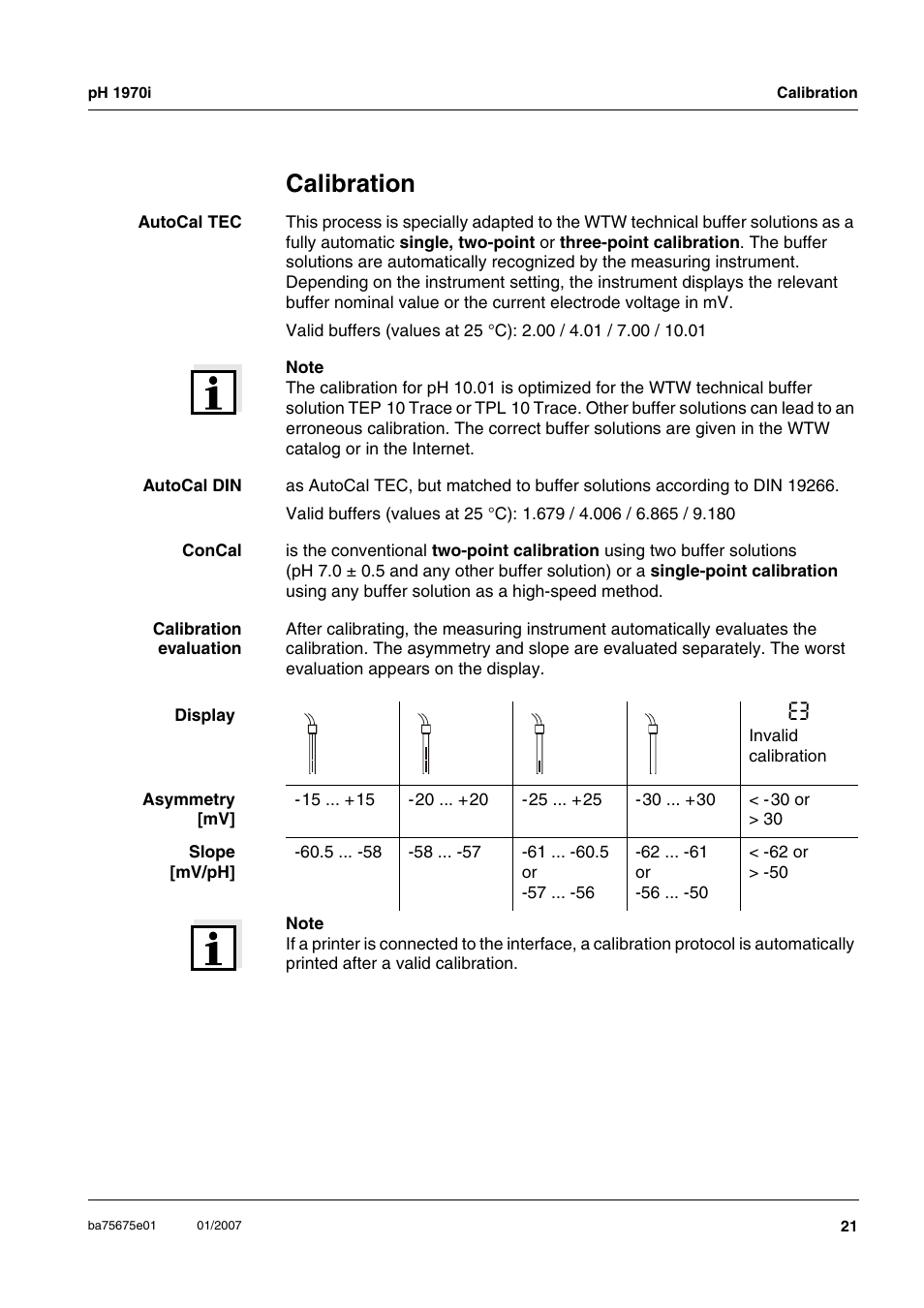 Calibration, Calibración | Xylem PH1970i PORTABLE PH METER User Manual | Page 21 / 60