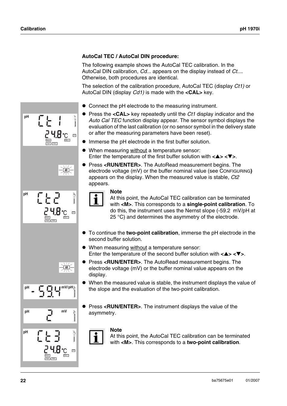 Xylem PH1970i PORTABLE PH METER User Manual | Page 22 / 60