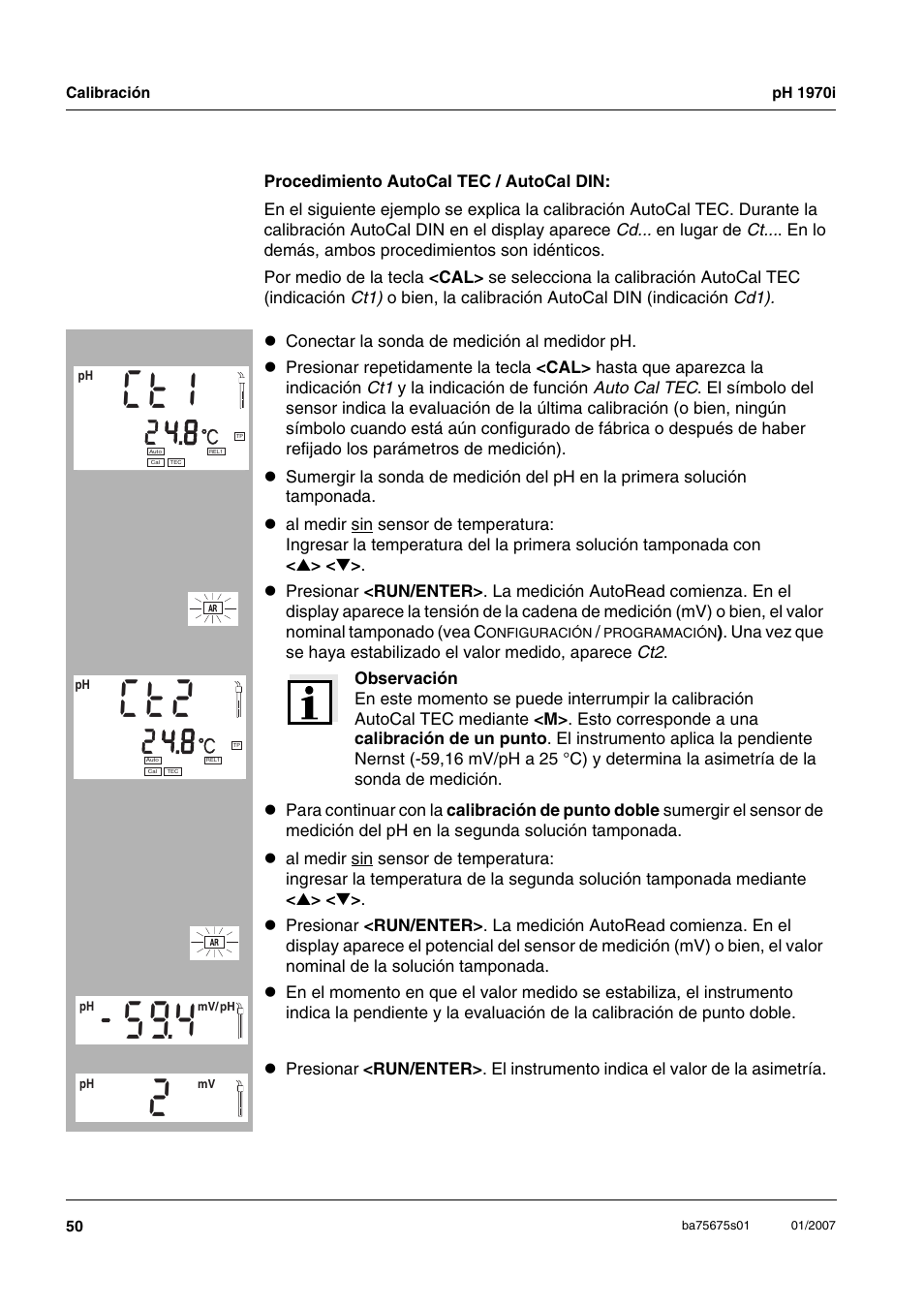 Xylem PH1970i PORTABLE PH METER User Manual | Page 50 / 60