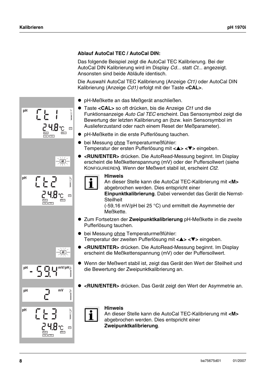 Xylem PH1970i PORTABLE PH METER User Manual | Page 8 / 60