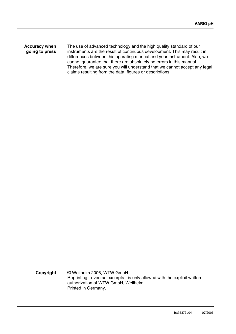 Xylem VARIO WATERPROOF PH METER User Manual | Page 2 / 55