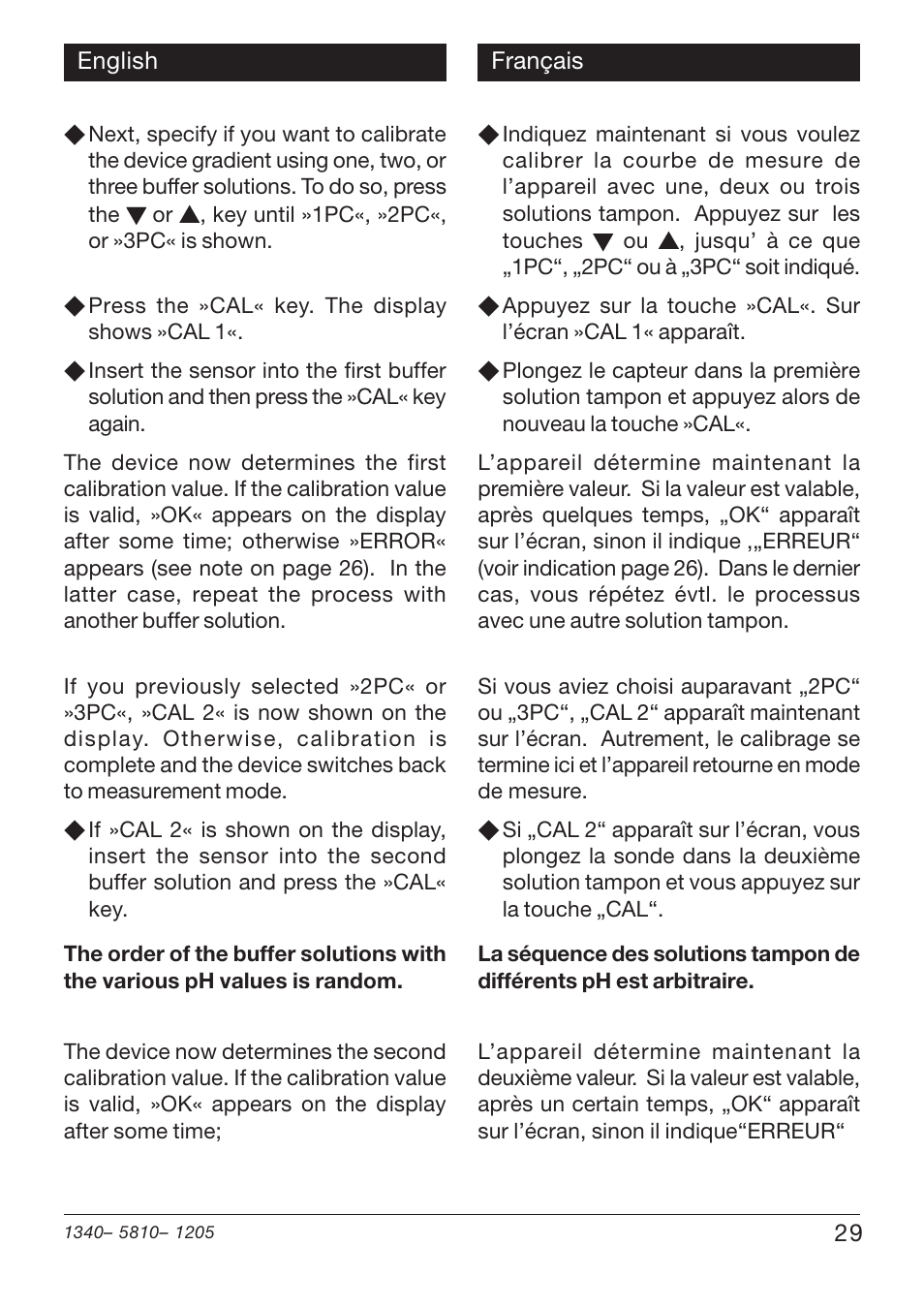 Xylem PHT 810 pH TESTERS User Manual | Page 29 / 40
