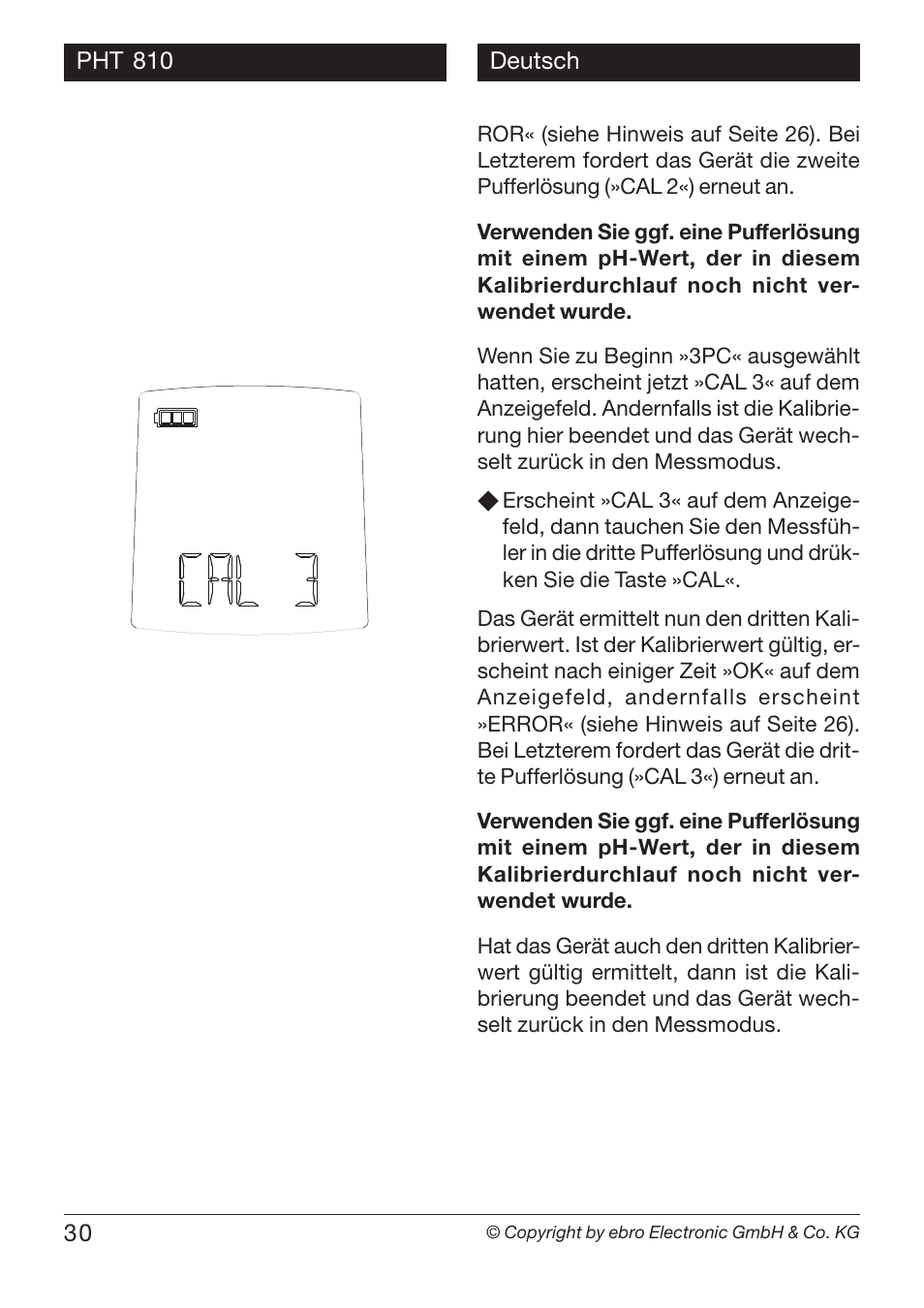 Xylem PHT 810 pH TESTERS User Manual | Page 30 / 40