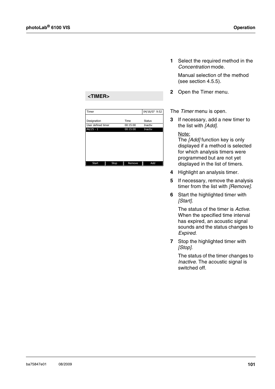 Xylem photoLab 6100 VIS User Manual | Page 101 / 186
