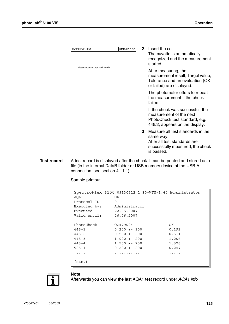 Xylem photoLab 6100 VIS User Manual | Page 125 / 186