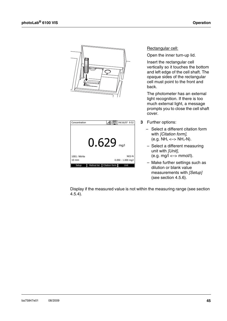 Xylem photoLab 6100 VIS User Manual | Page 45 / 186