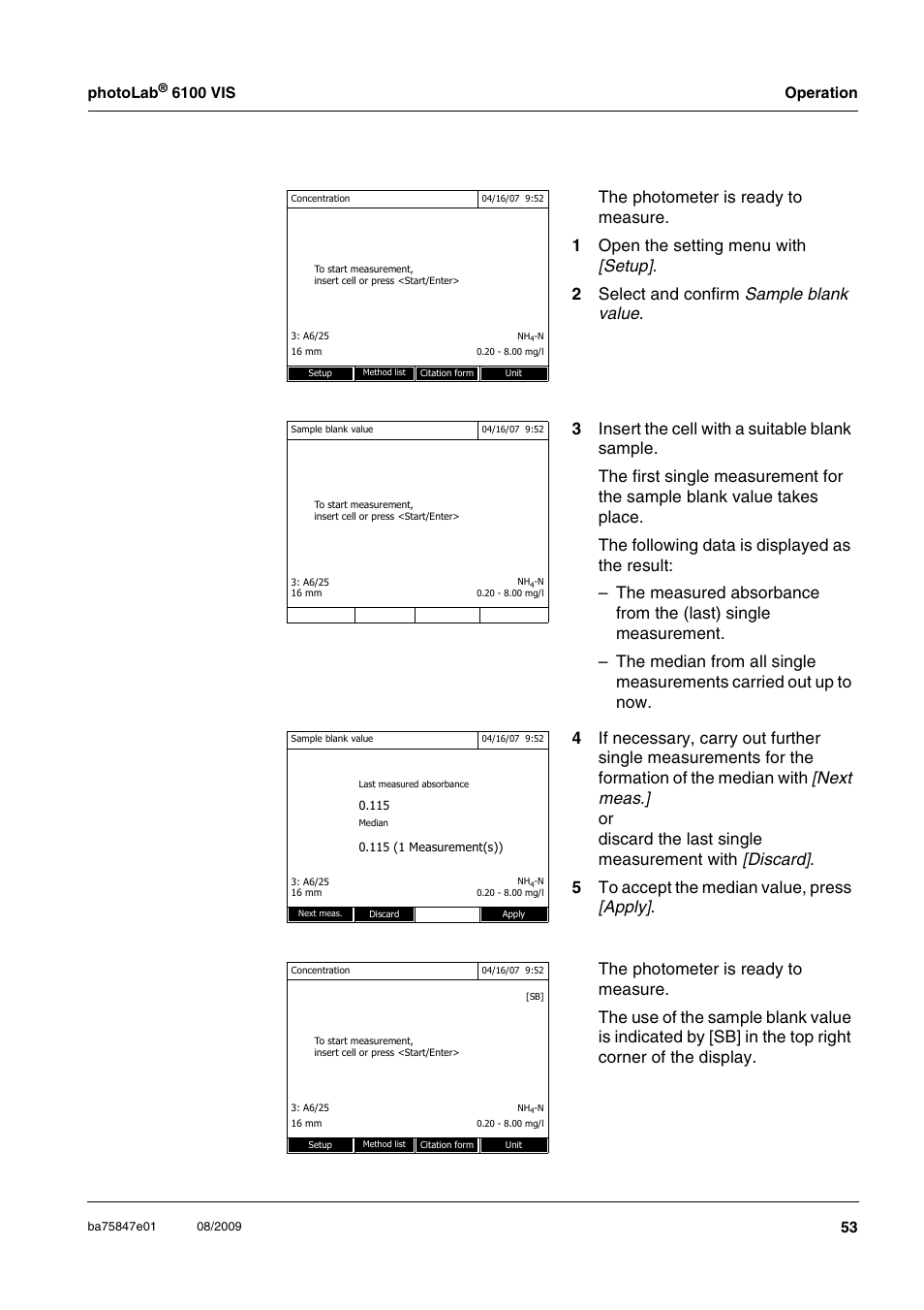 Photolab | Xylem photoLab 6100 VIS User Manual | Page 53 / 186