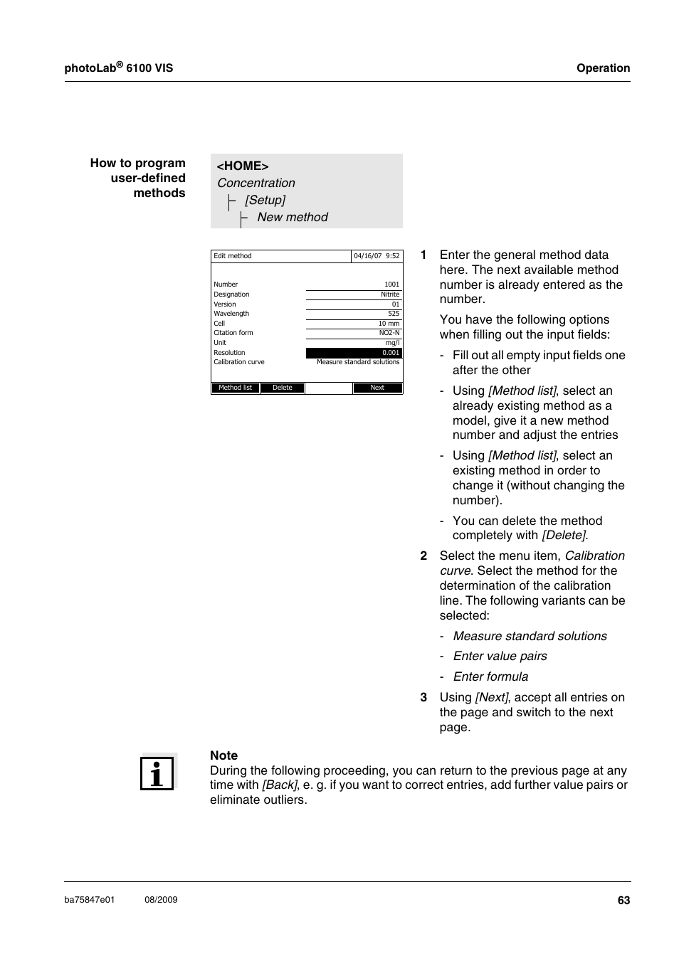 Xylem photoLab 6100 VIS User Manual | Page 63 / 186