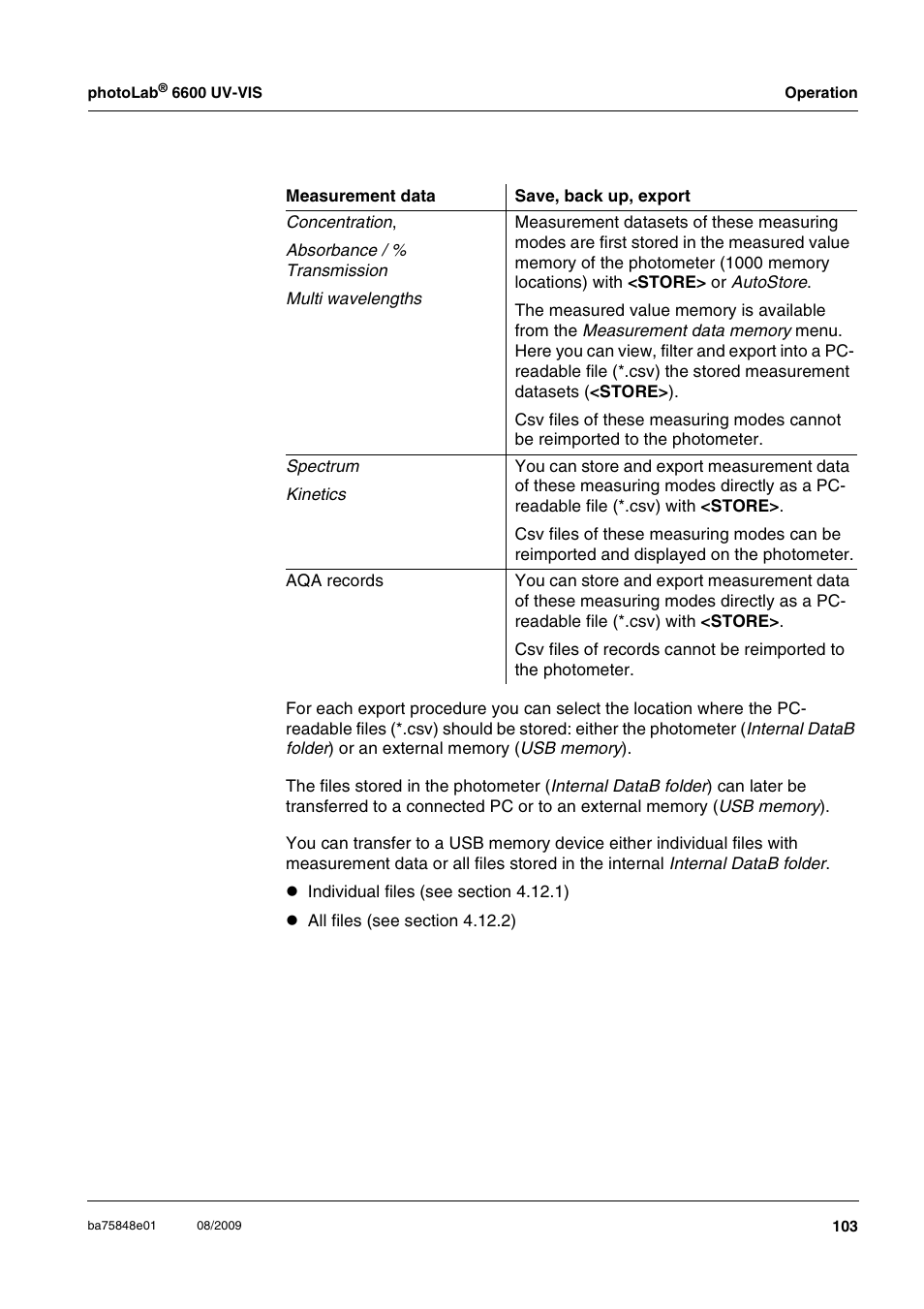 Xylem photoLab 6600 UV-VIS User Manual | Page 103 / 184