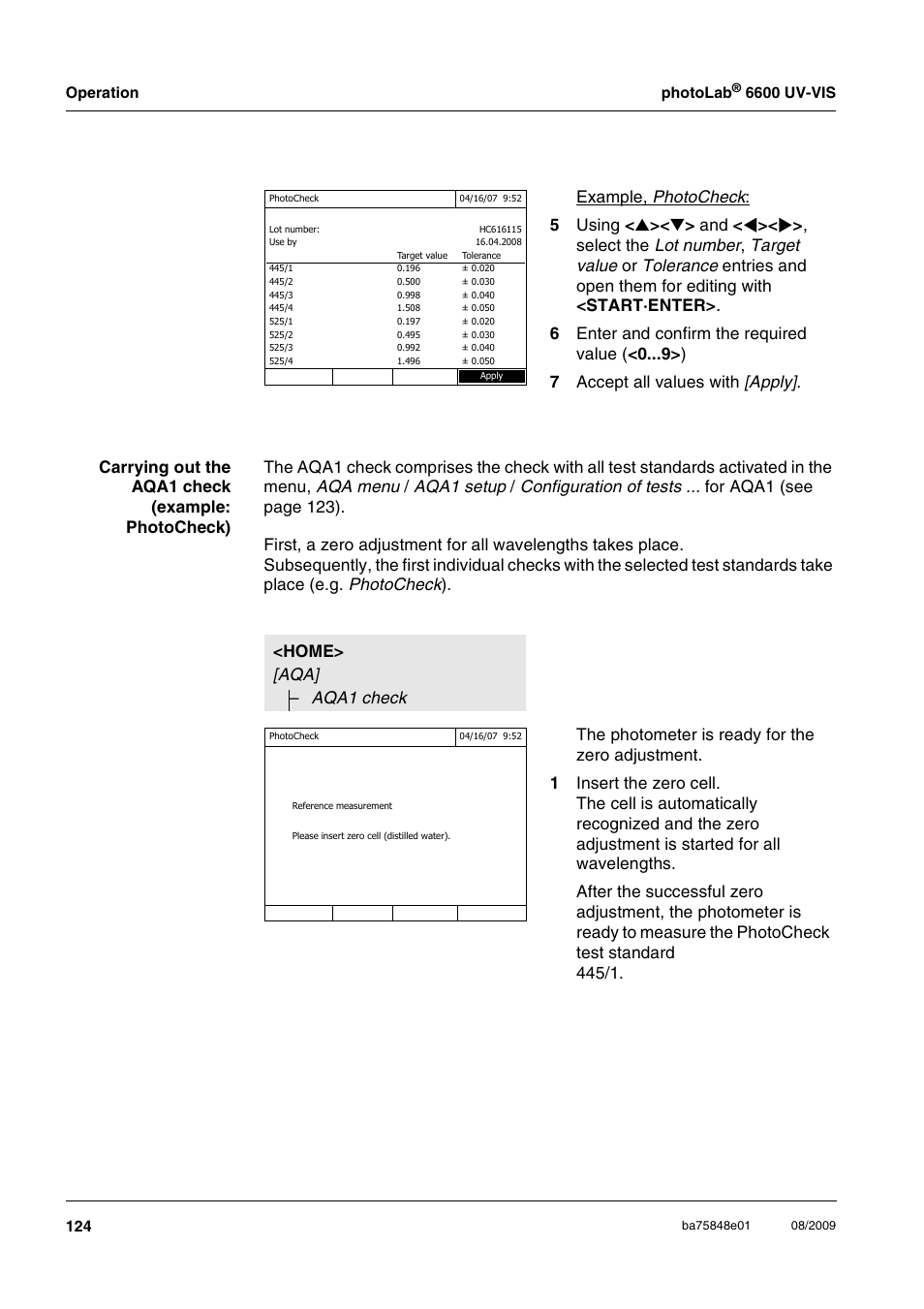 Xylem photoLab 6600 UV-VIS User Manual | Page 124 / 184