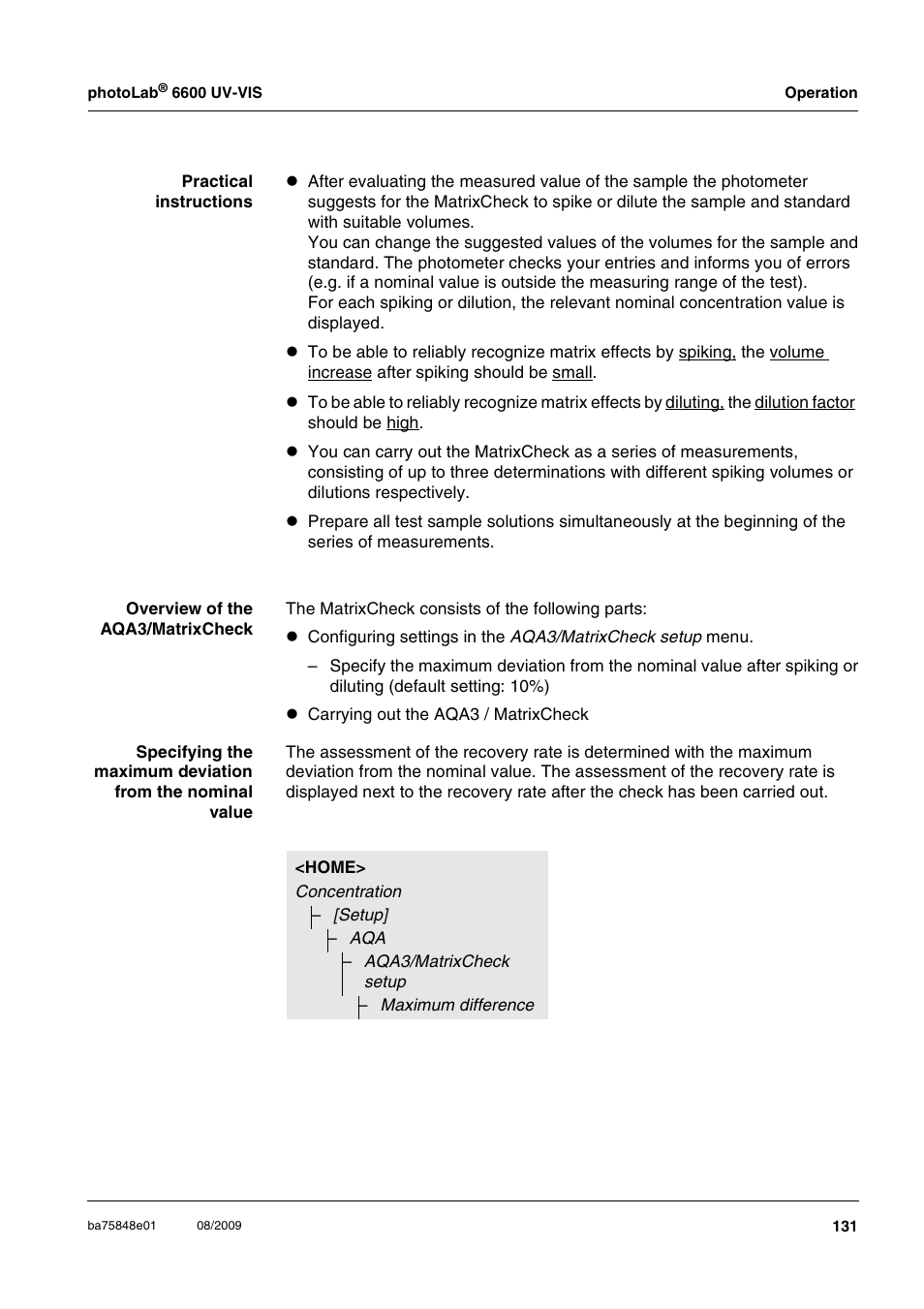 Xylem photoLab 6600 UV-VIS User Manual | Page 131 / 184