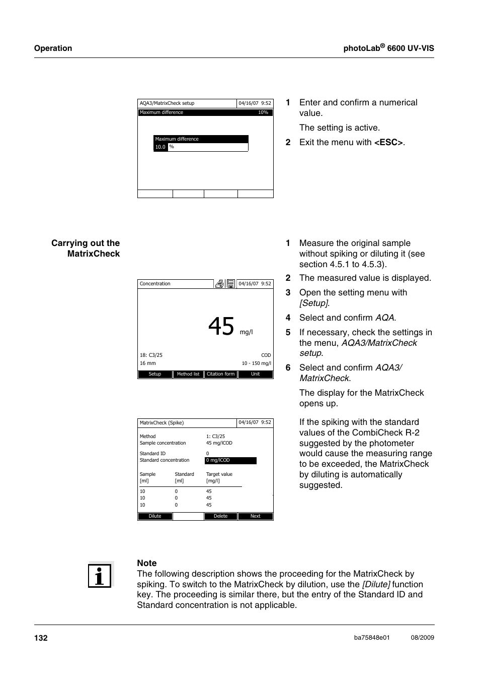 Xylem photoLab 6600 UV-VIS User Manual | Page 132 / 184