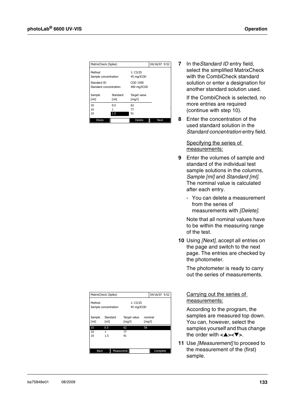 Photolab | Xylem photoLab 6600 UV-VIS User Manual | Page 133 / 184