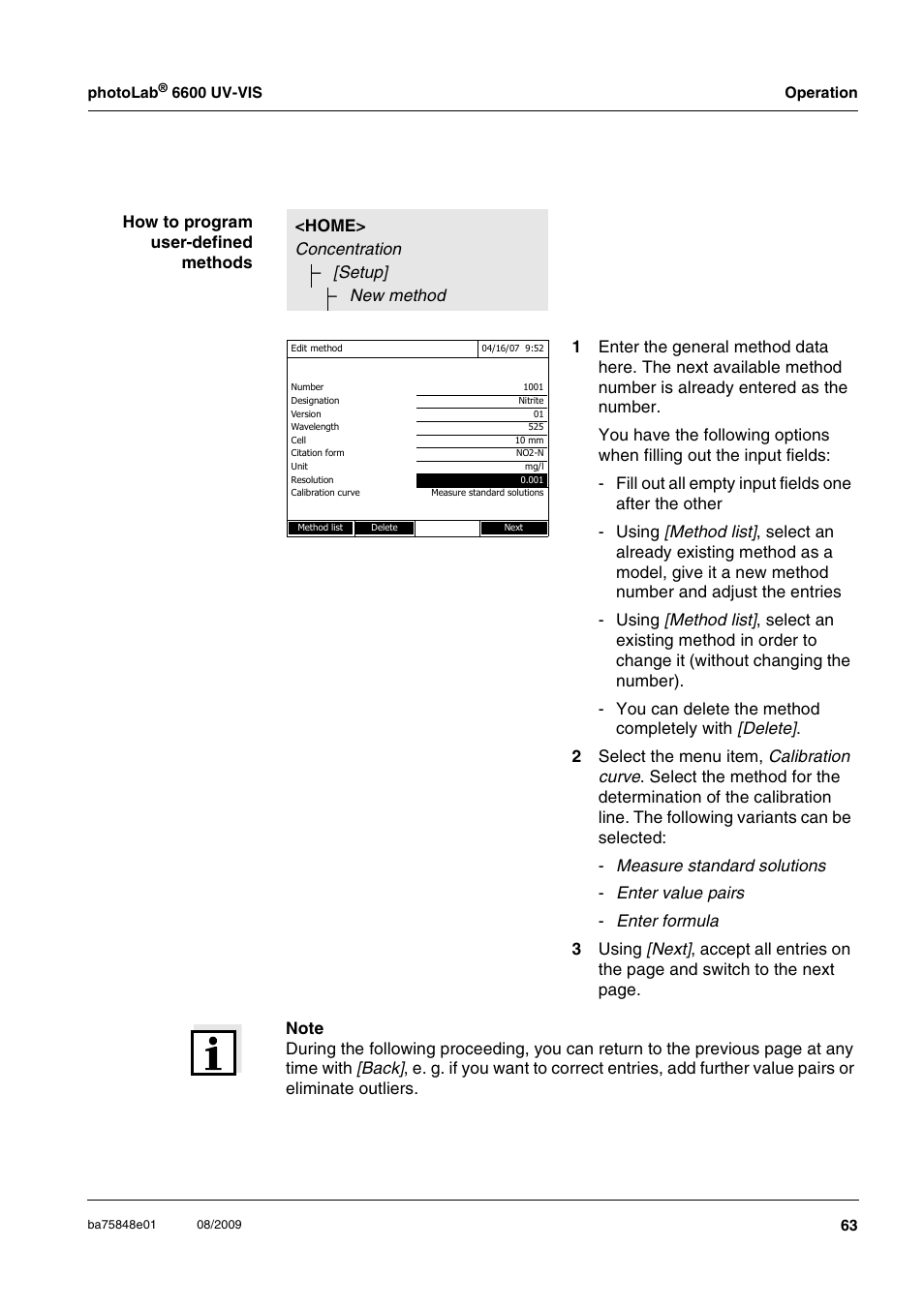 Xylem photoLab 6600 UV-VIS User Manual | Page 63 / 184