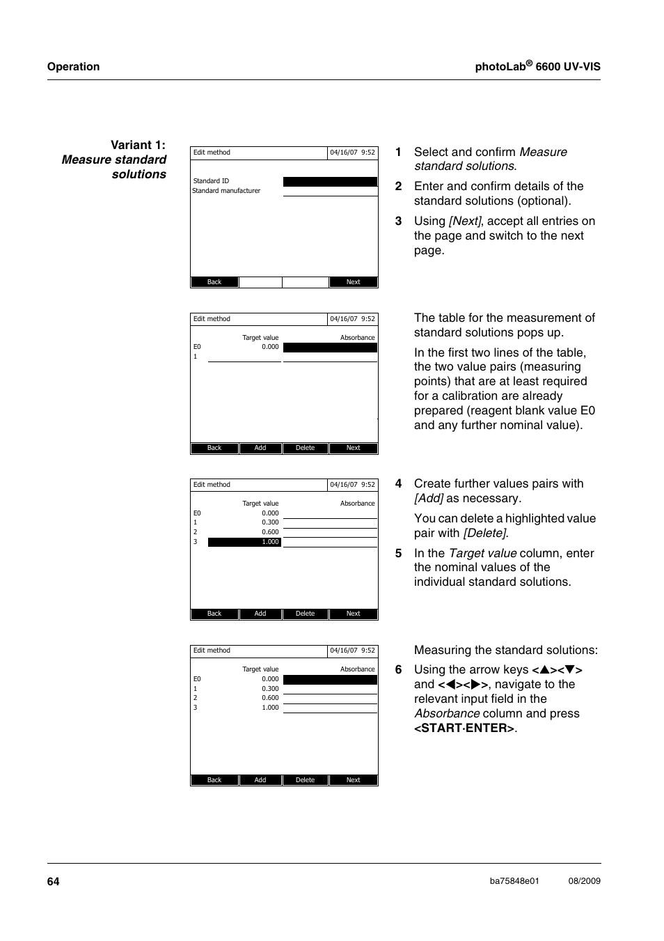 Xylem photoLab 6600 UV-VIS User Manual | Page 64 / 184