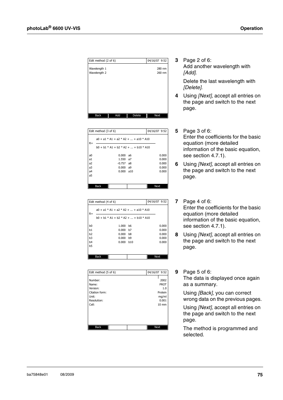 Photolab | Xylem photoLab 6600 UV-VIS User Manual | Page 75 / 184