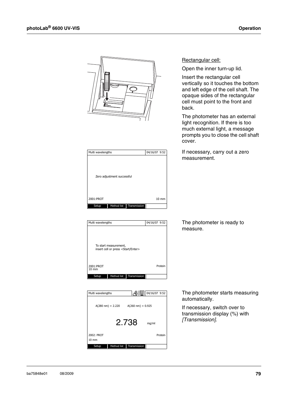 Xylem photoLab 6600 UV-VIS User Manual | Page 79 / 184