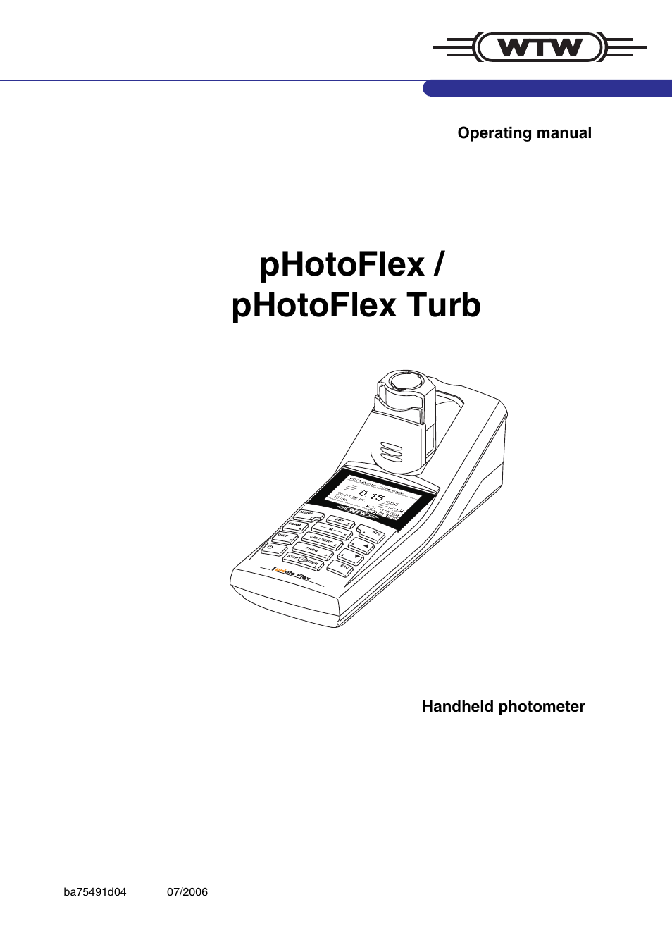 Xylem pHotoFlex/pHotoFlex Turb User Manual | 109 pages